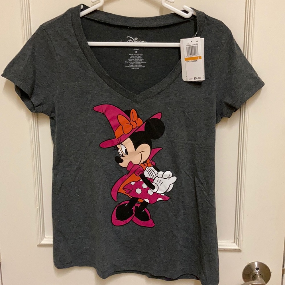 Minnie Mouse Halloween V Neck Tee! NWT